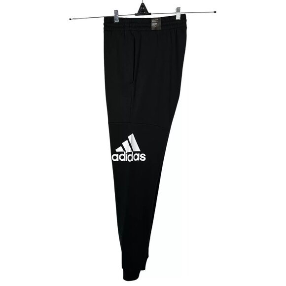 Adidas Men's Fleece Sweat Pants Size 2XL Tall (39X36) Black/White Tapered Leg - Picture 7 of 13